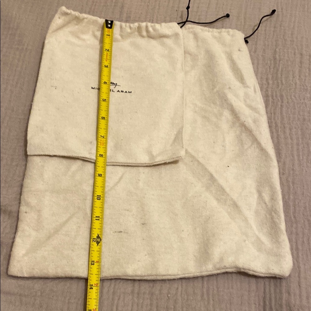 Michael Aram Cream Drawstring Bags Set - Picture 3 of 4